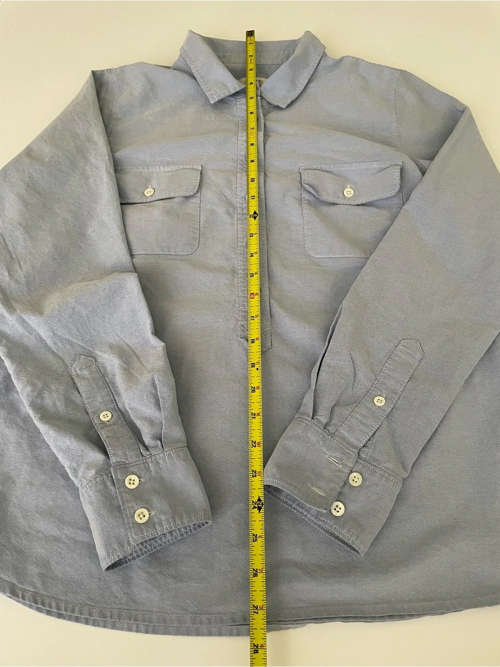 J. Crew Light Blue Casual Button-Front Long Sleeve Cotton Shirt